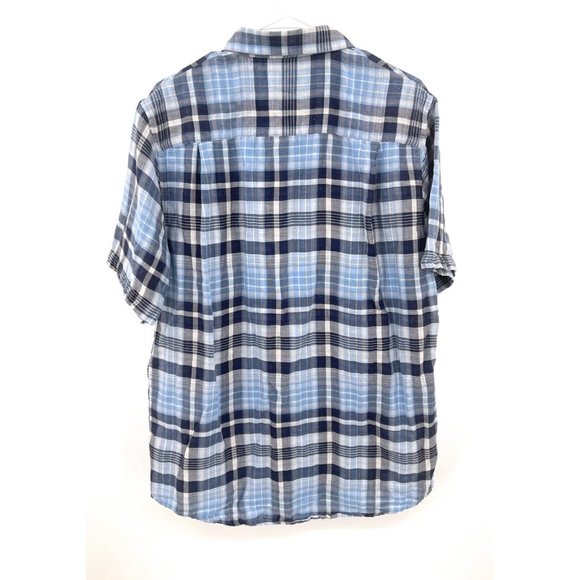 Travis Mathew Men’s Plaid Short Sleeve Button Up Shirt Sz XL - Picture 4 of 5